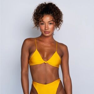 Yellow Women's Swimwear Top - Skatie